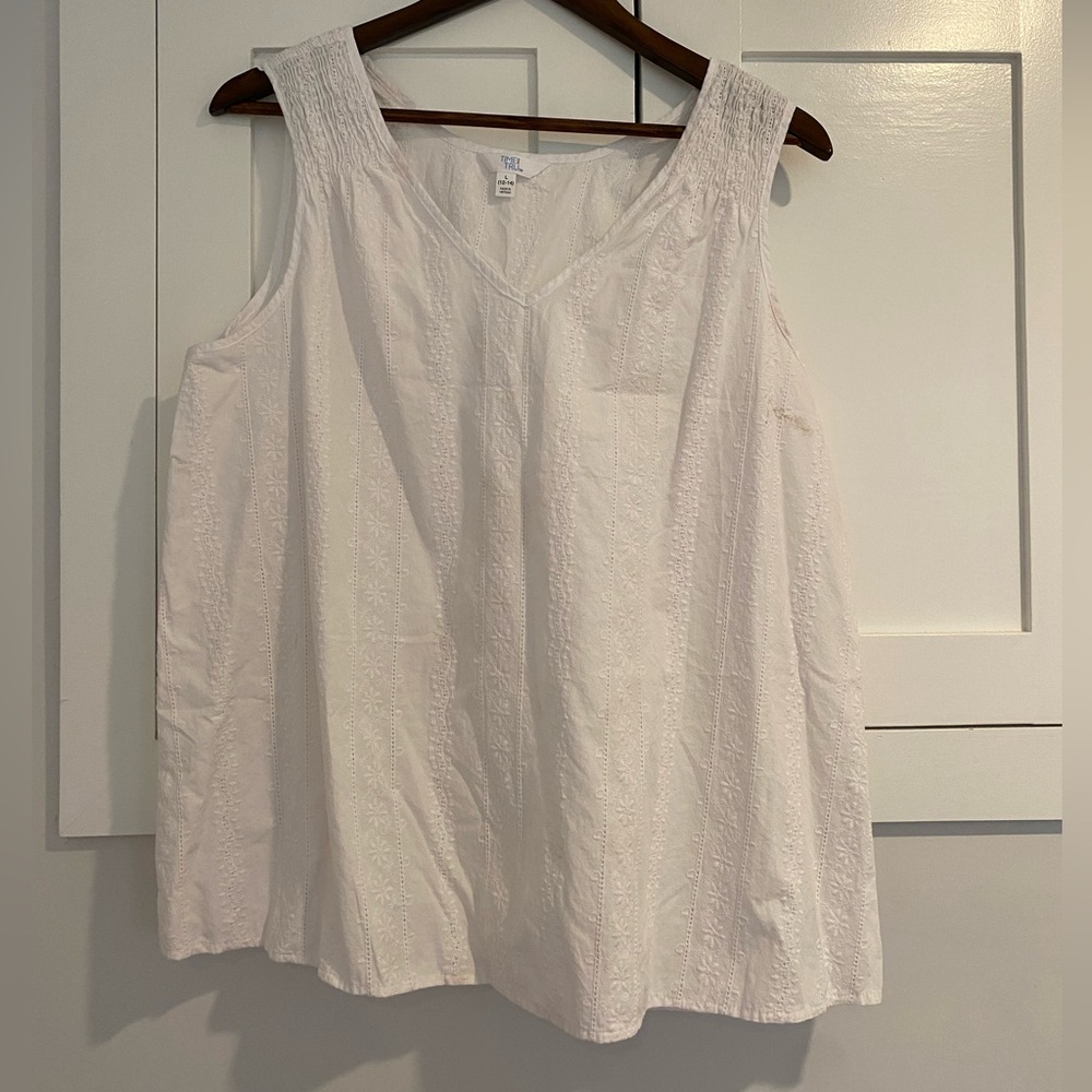 Time and Tru Eyelit Blouse